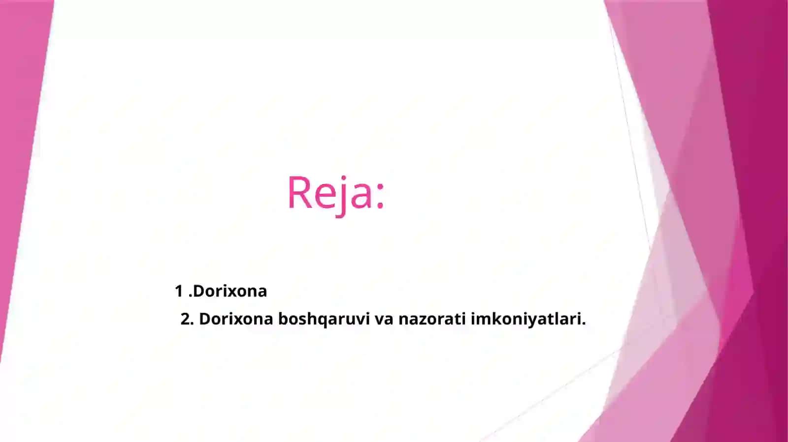 Dorixona  tarmoqlari  faoliyati 2