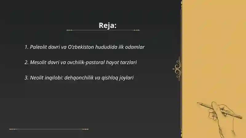 Oʻzbekiston tarixining eng qadimgi davri 2