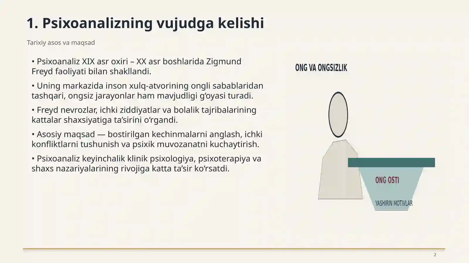 KLASSIK PSIXOANALIZVA UNING MODIFIKATSIYASI 2