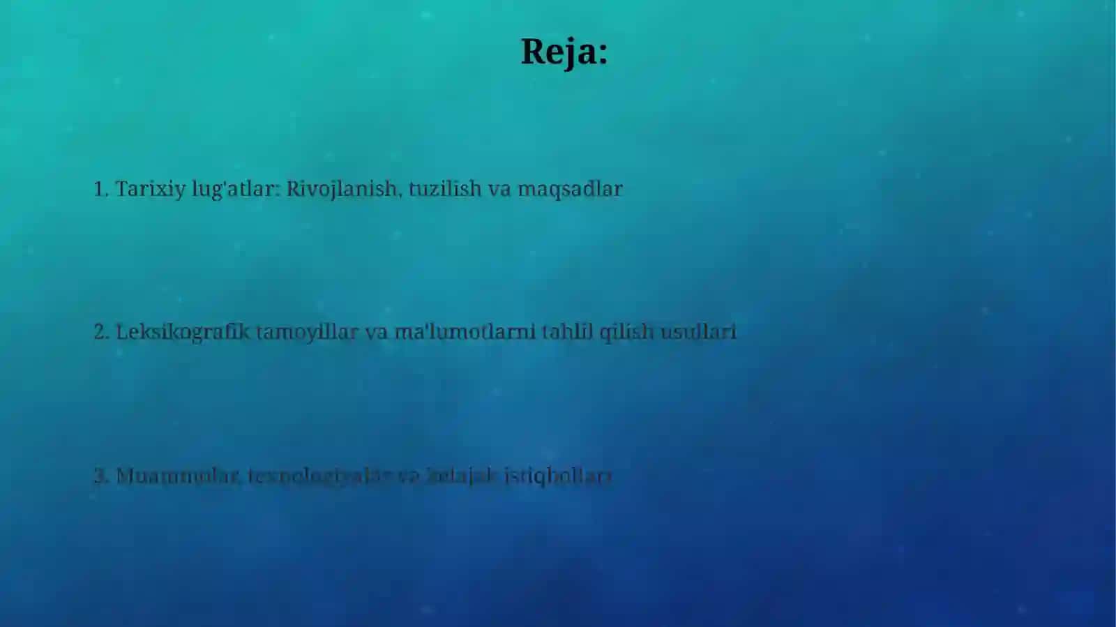 Tarixiy lugʻatlar va lugʻatshunoslik masalalari 2