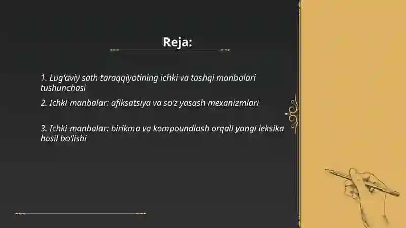 Lugʻaviy sath taraqqiyotining ichki va tashqi manbalari 2