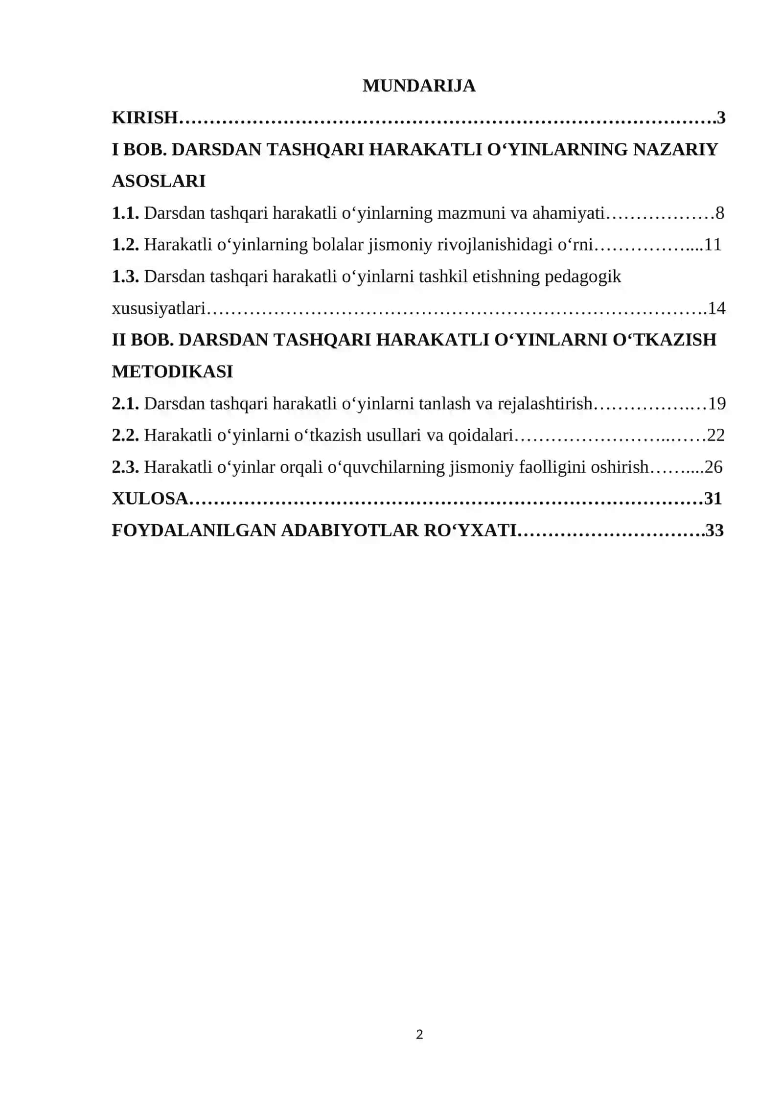 Darsdan tashqari o‘ynaladigan harakatli o‘yinlarni o‘tkazish 2