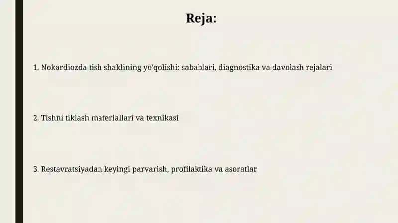 Nokarioz kasalliklarida tish shaklini tiklashning klinik prinsinsiplari 2