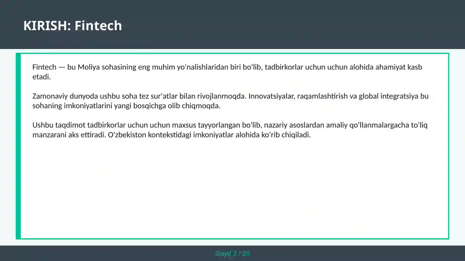 Fintech 2