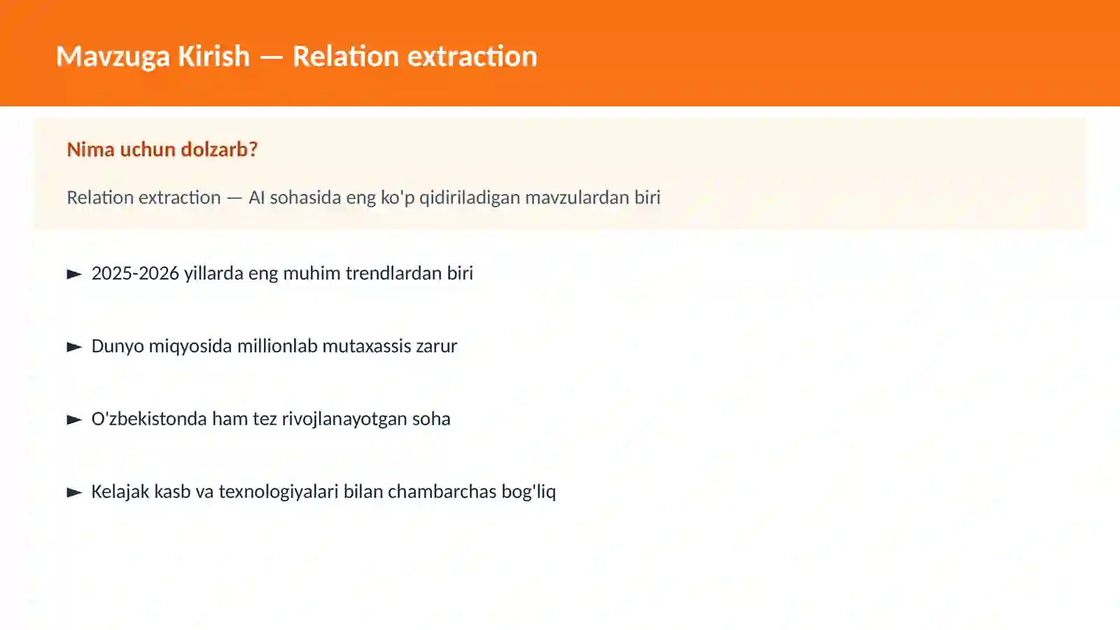 Relation extraction 2