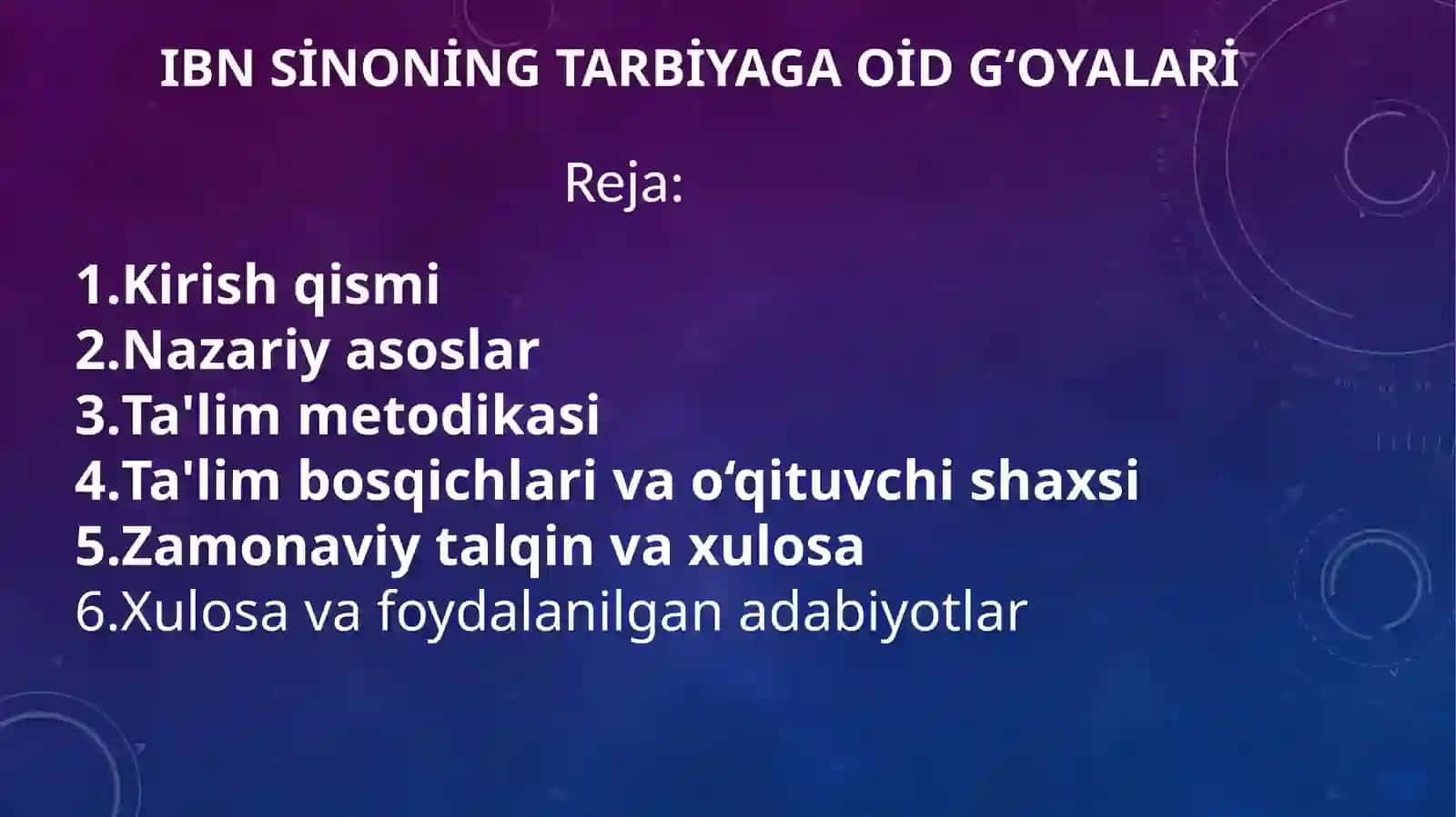 Ibn Sinoning tarbiyaga oid g‘oyalari 2