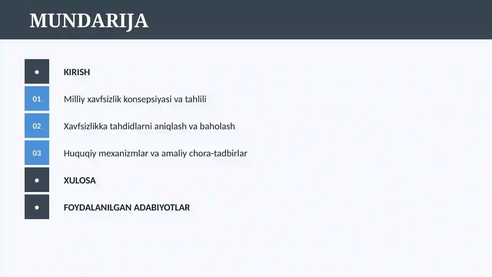MILLIY XAVFSIZLIKNI TA`MINLASH BORASIDA ISHLAR 2