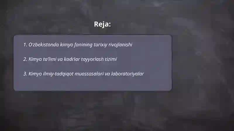 Oʻzbekistonda kimyo fani va sanoati hamda ularning rivojlanish asoslari 2