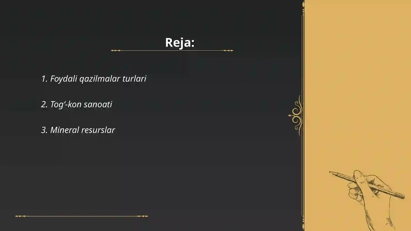 Foydali qazilmalar turlari 2