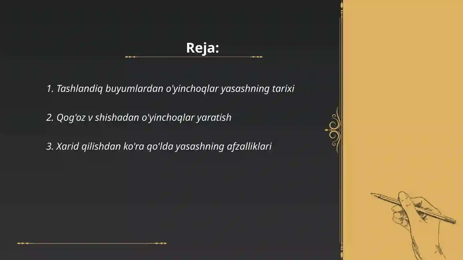 Tashlandiq buyumlardan o'yinchoqlar yashash 2