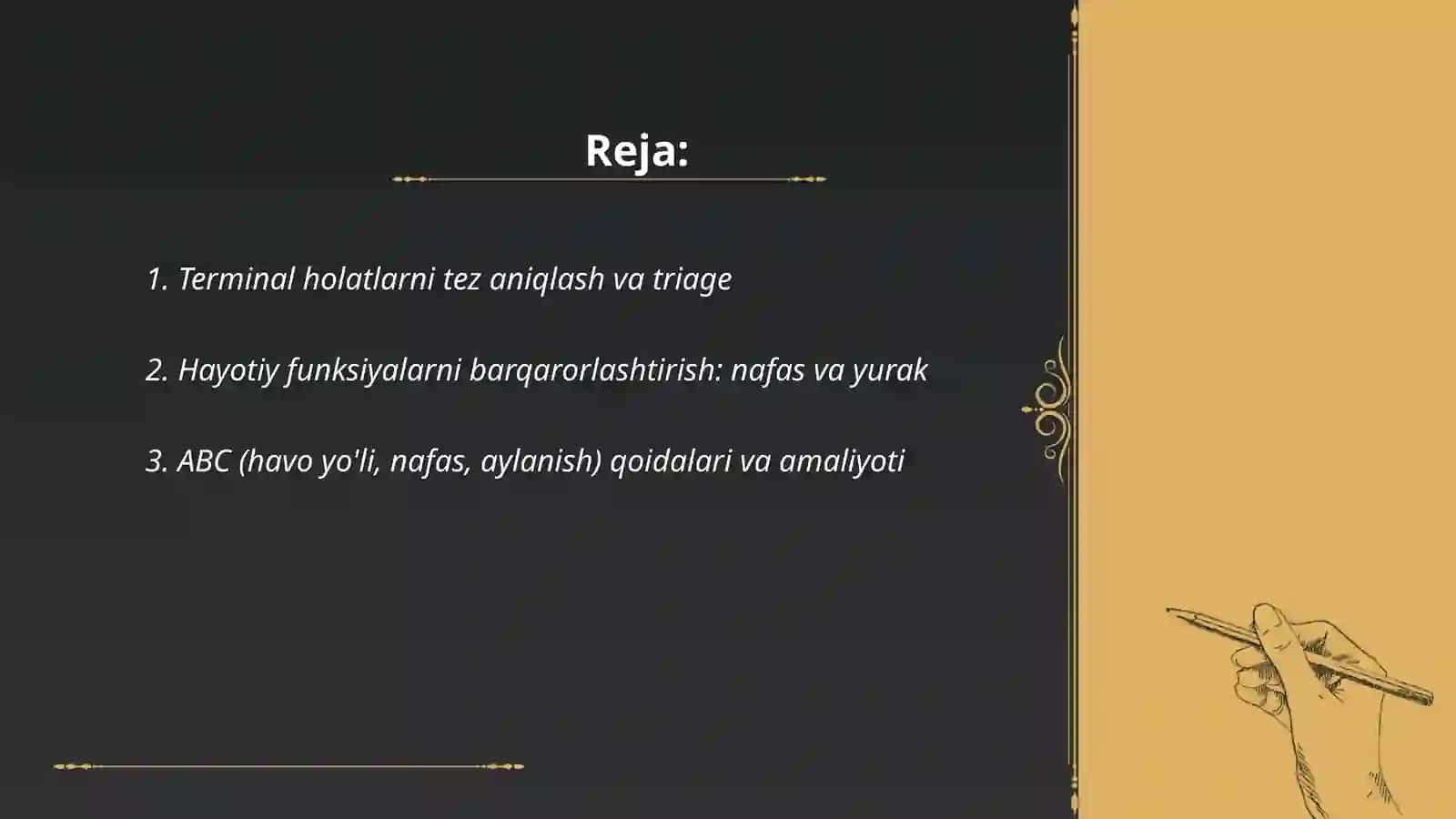 Terminal holatlarda shoshilinch tibbiy yordam koʻrsatish 2