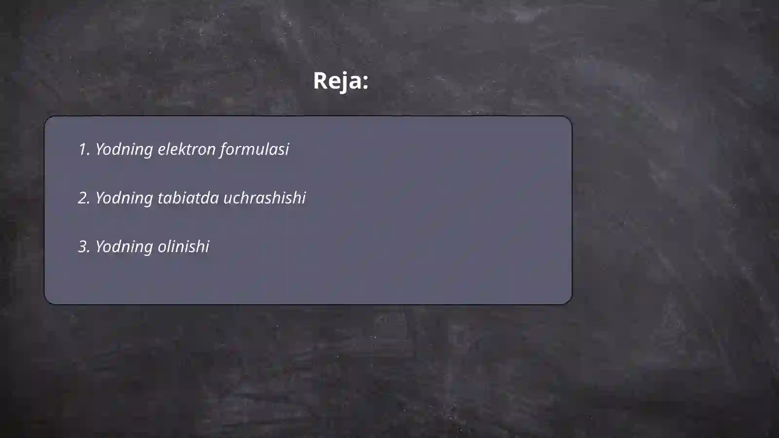 Yodning elektron formulasi 2