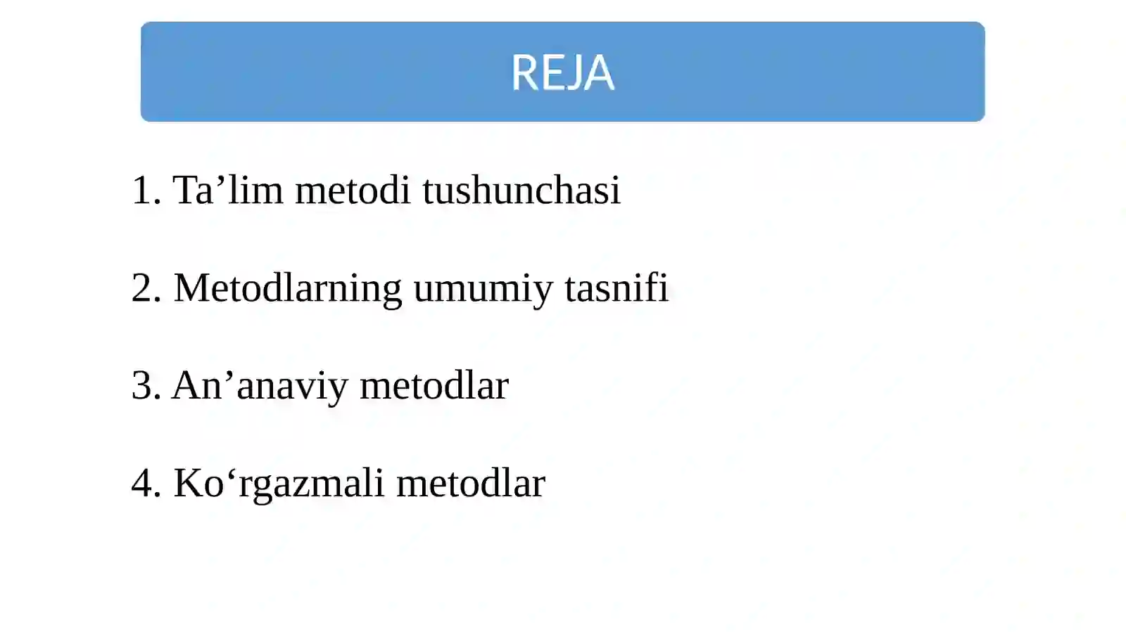 TA’LIM METODLARINING TURLARI 2