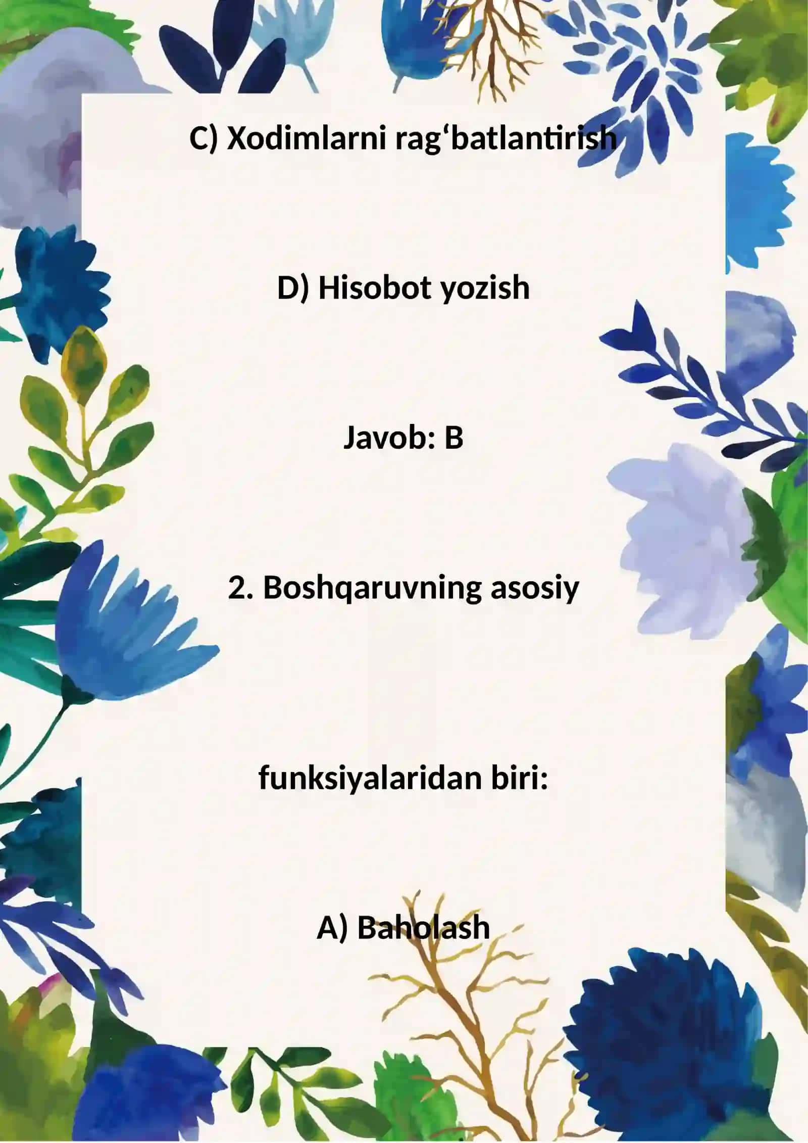 Boshqaruv xarakati 2