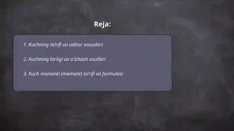 Kuch.Kuch va inersiya momenti 2