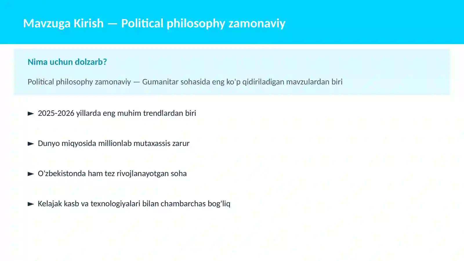 Political philosophy zamonaviy 2