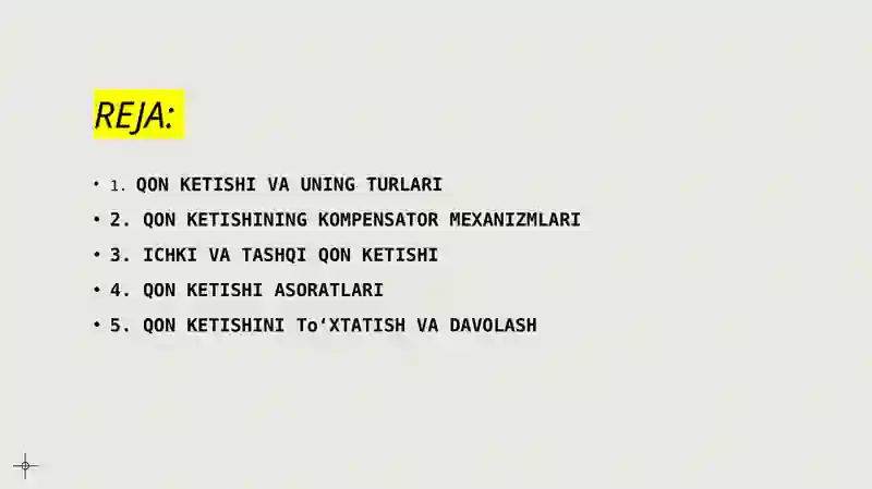 Qon ketishining kompensator mexanizmi 2