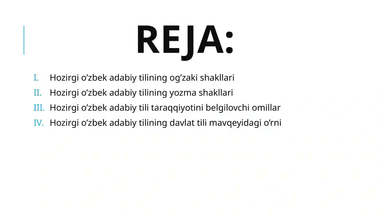 Hozirgi o‘zbek adabiy tilining og‘zaki va yozma shakllari 2