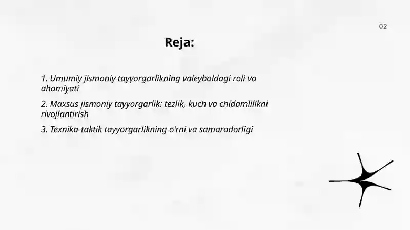Umumiy jismoniy tayyorgarlik valeybolda 2