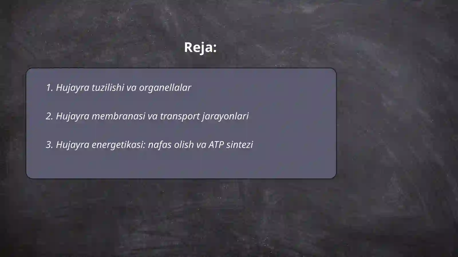 Hujayra tuzilishi va oziqlanishi 2