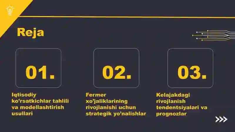 Fermer xo’jaliklarining iqtisodiy rivojlanish ko’rsatkichlarini modellashtirish 2