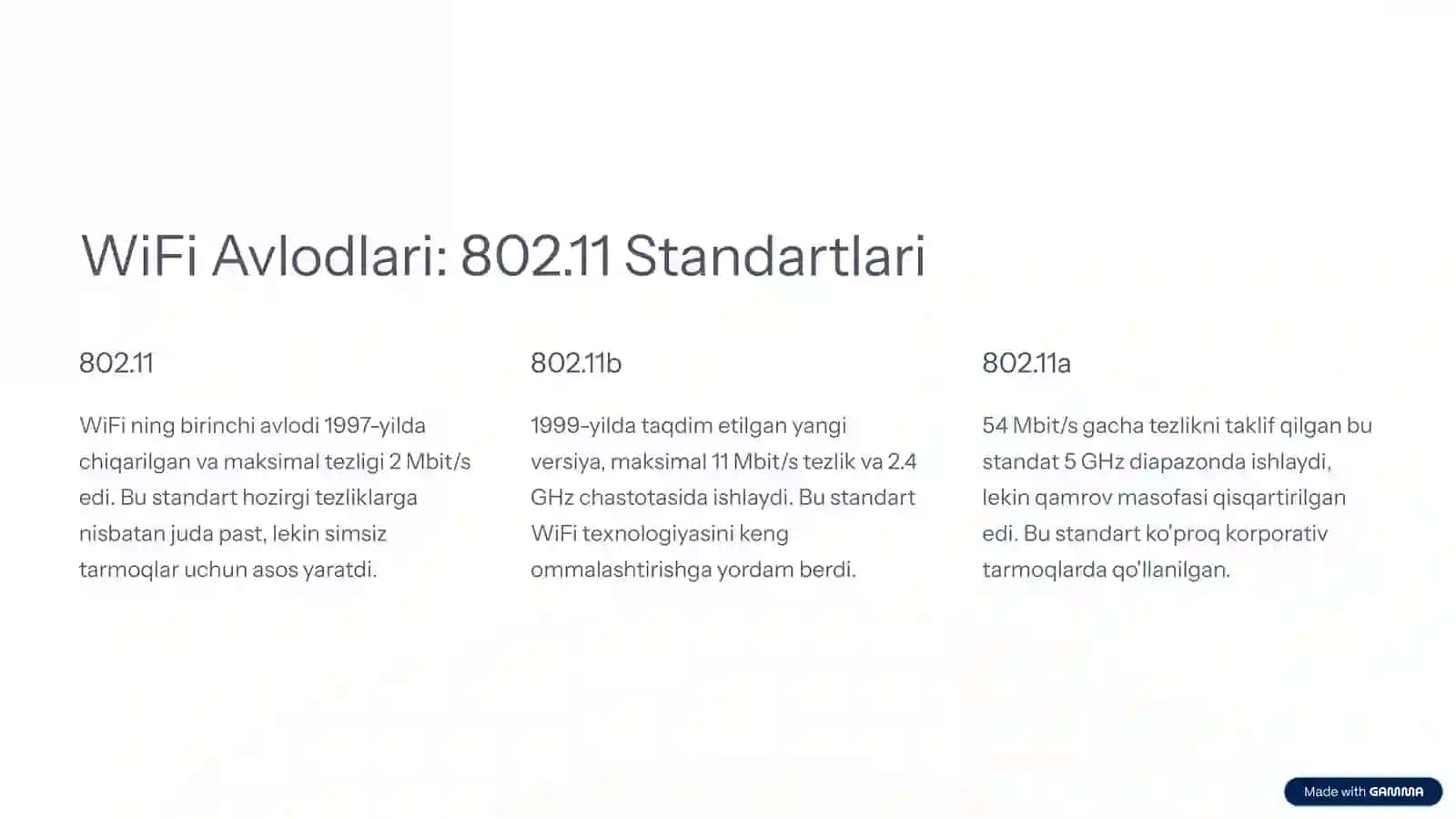 WiFi Standartlari, Avlodlari va Xavfsizlik Standartlari 2