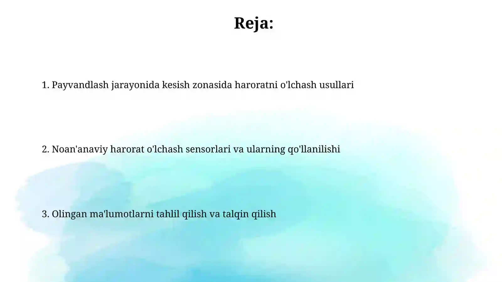 O'lchash usullari 2
