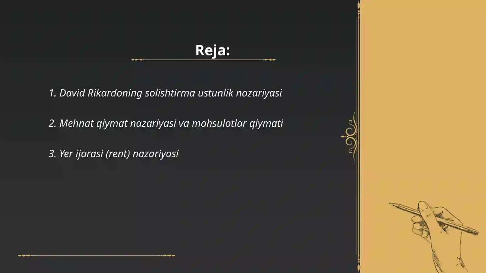 David Rikardoning iqtisodiy qarashlari 2