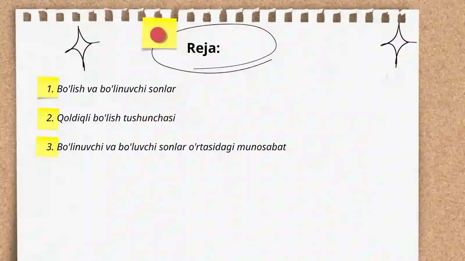 Bo'lish va bo'linuvchi sonlar 2