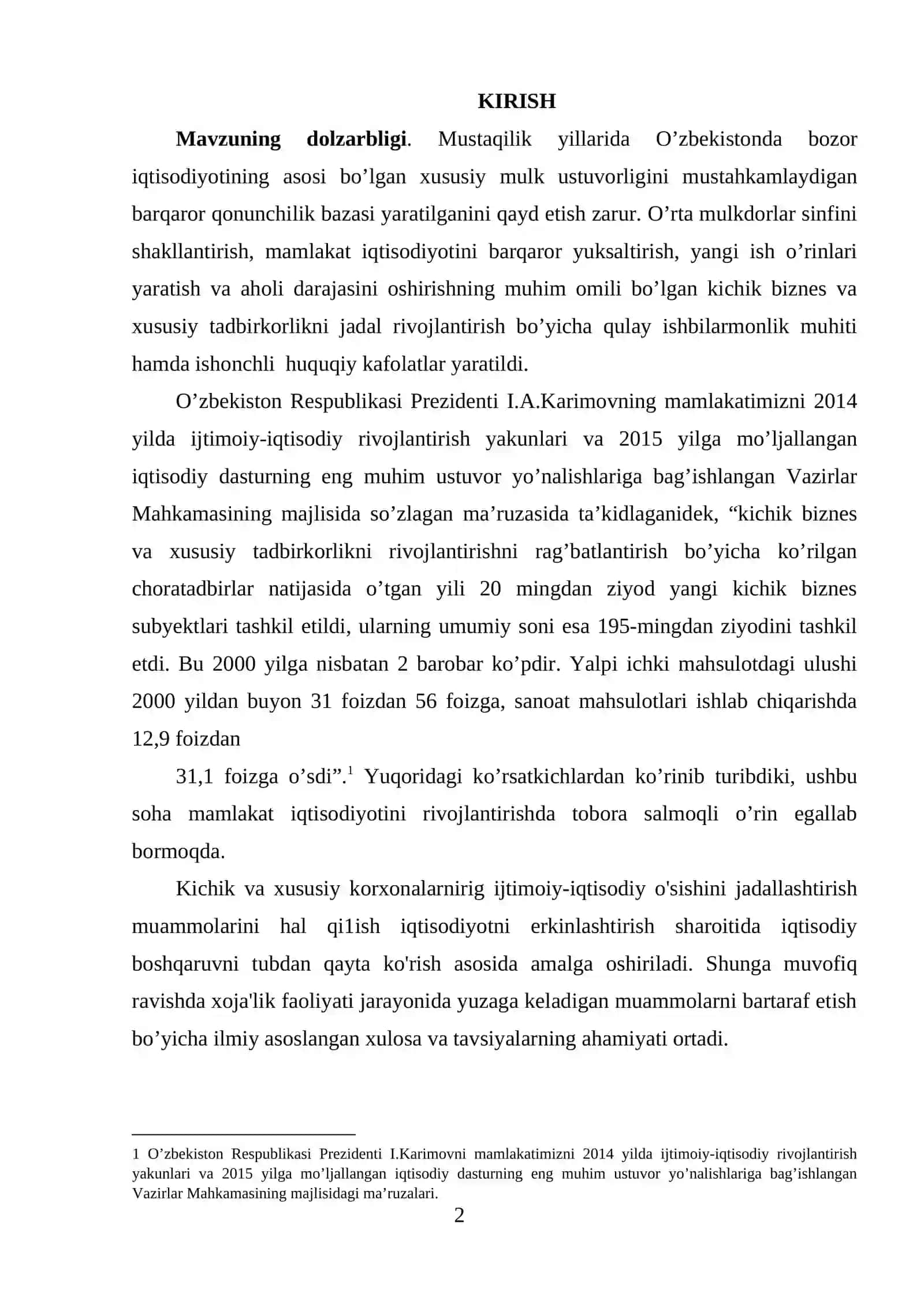 Ishlab chiqarish korxonalari faoliyatini rivojlantirish asosida aholini ish bilan bandligini taʼminlash masalalari 2