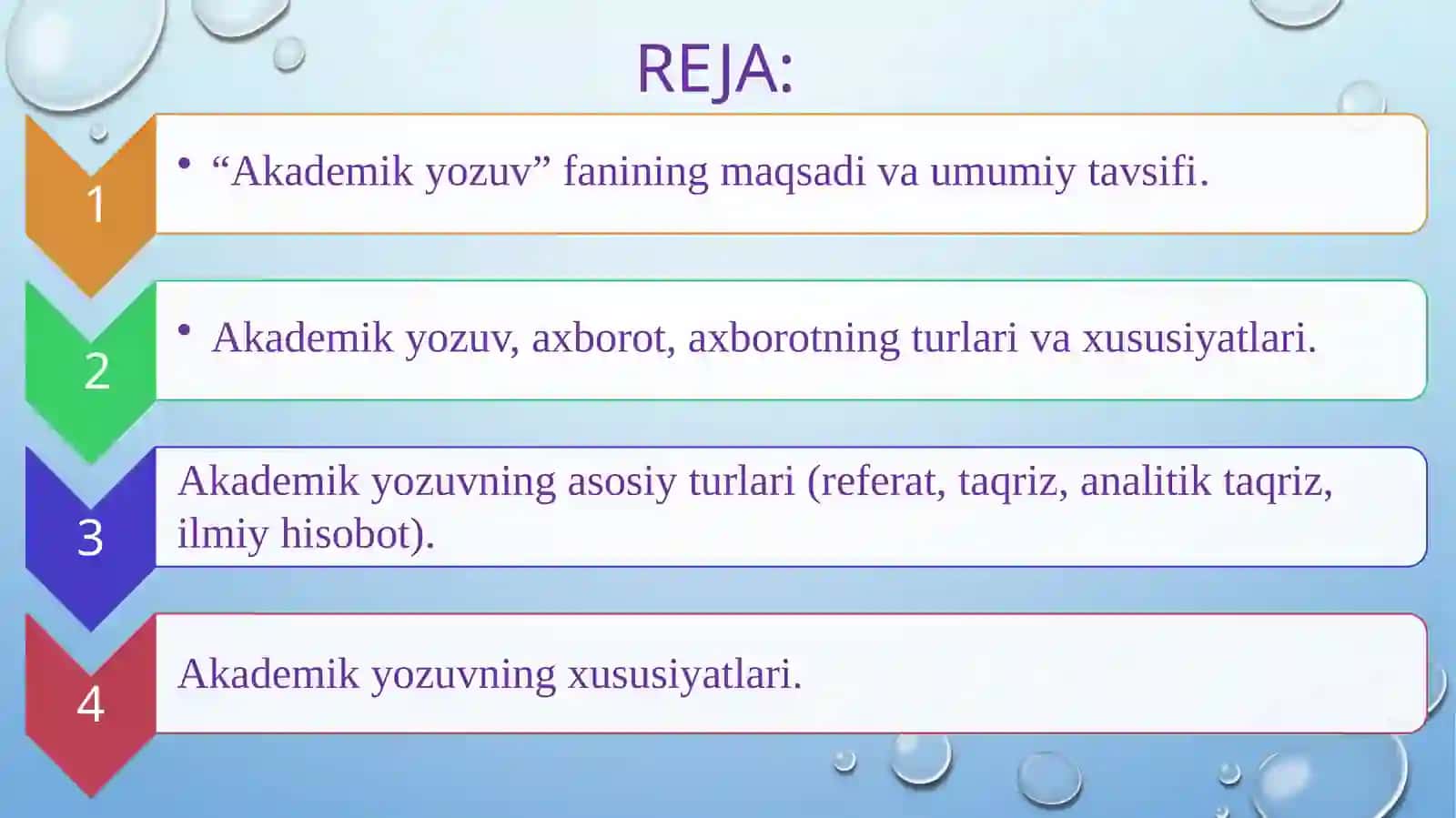 Akademik yozuv, axborot, axborotning turlari va xususiyatlari 2