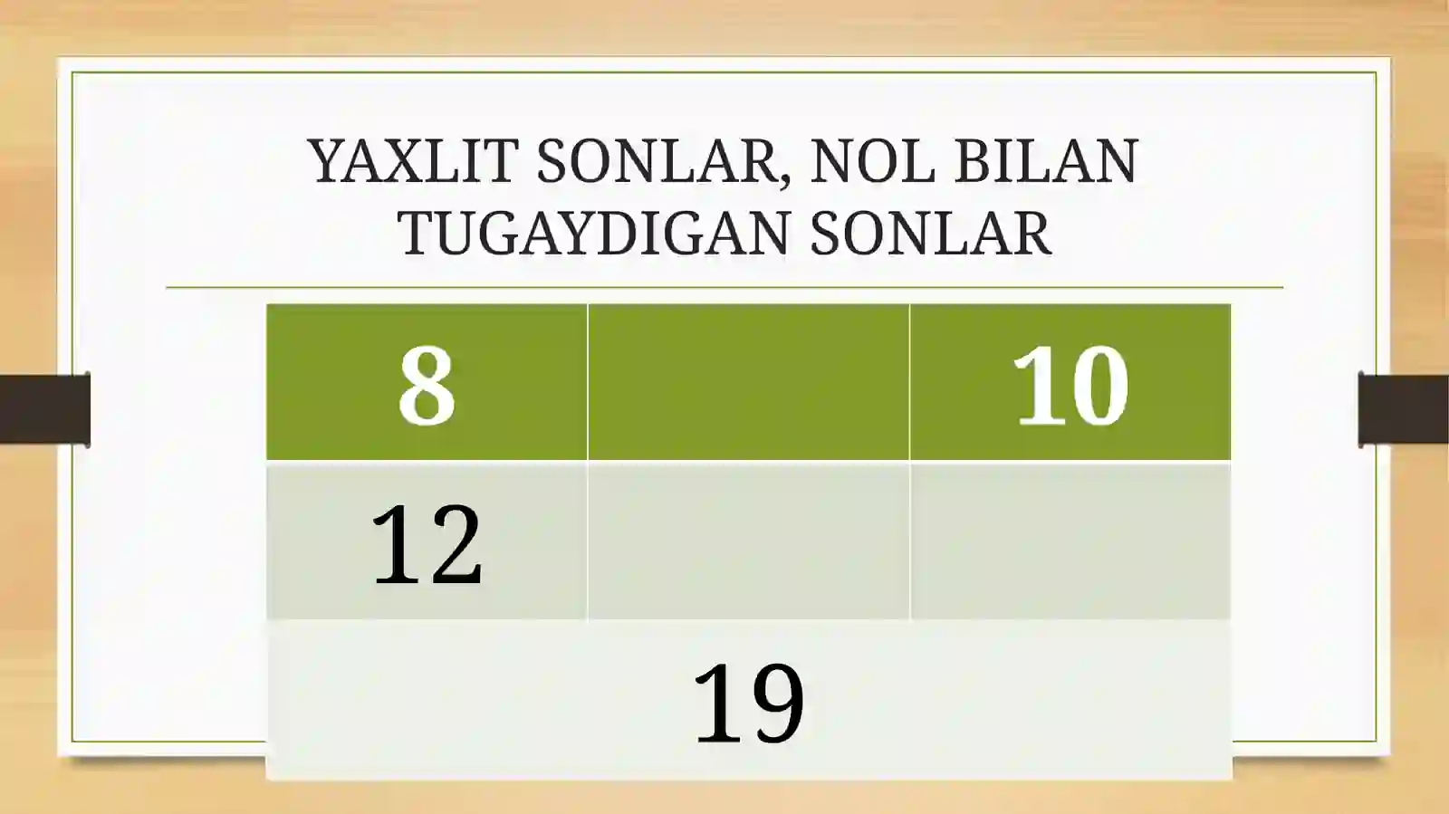 YAXLIT SONLAR 1-SINF MATEMATIKA 2