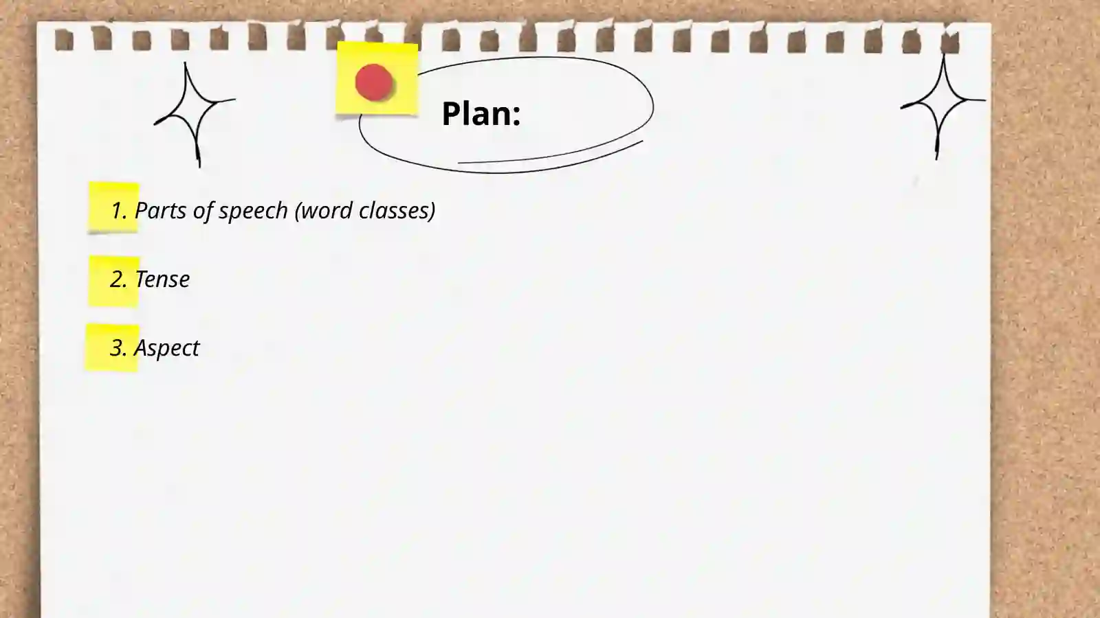 Grammatical categories 2