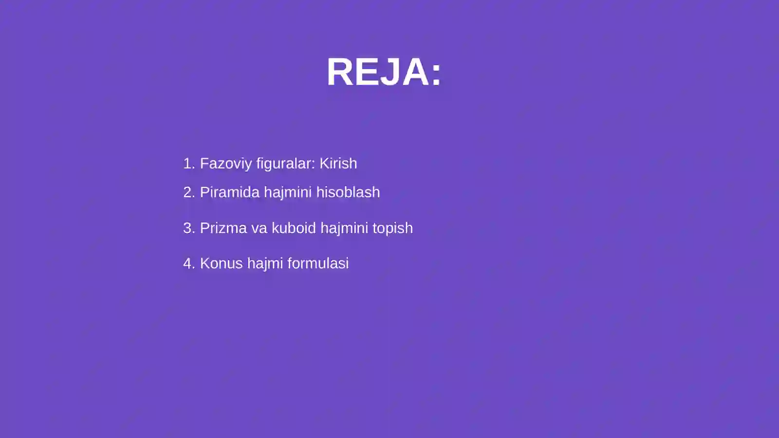 Fazoviy figuralarning xajmini topish 2