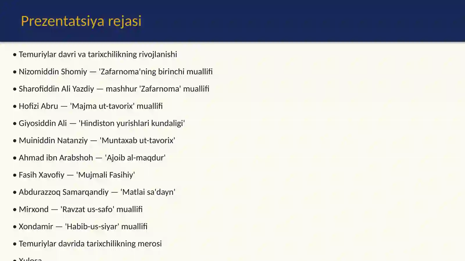 Temuriylar davrida yashagan tarixchi olimlar 2