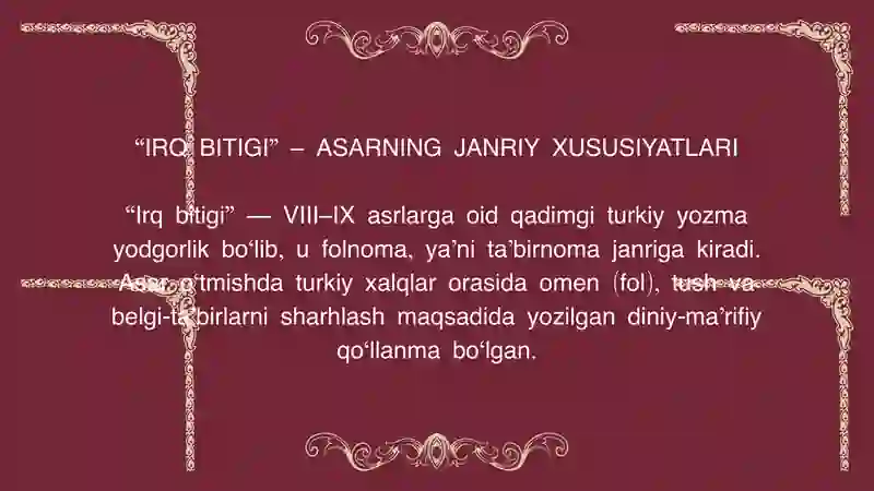 Irq bitigi 2