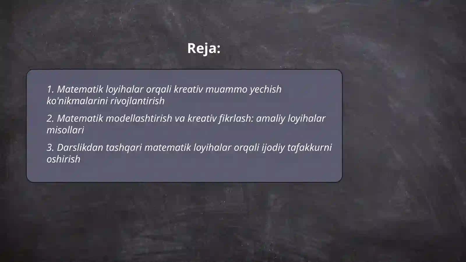Matematikadan amaliy loyihalar va ularning kreativ fikrlashga ta'siri 2