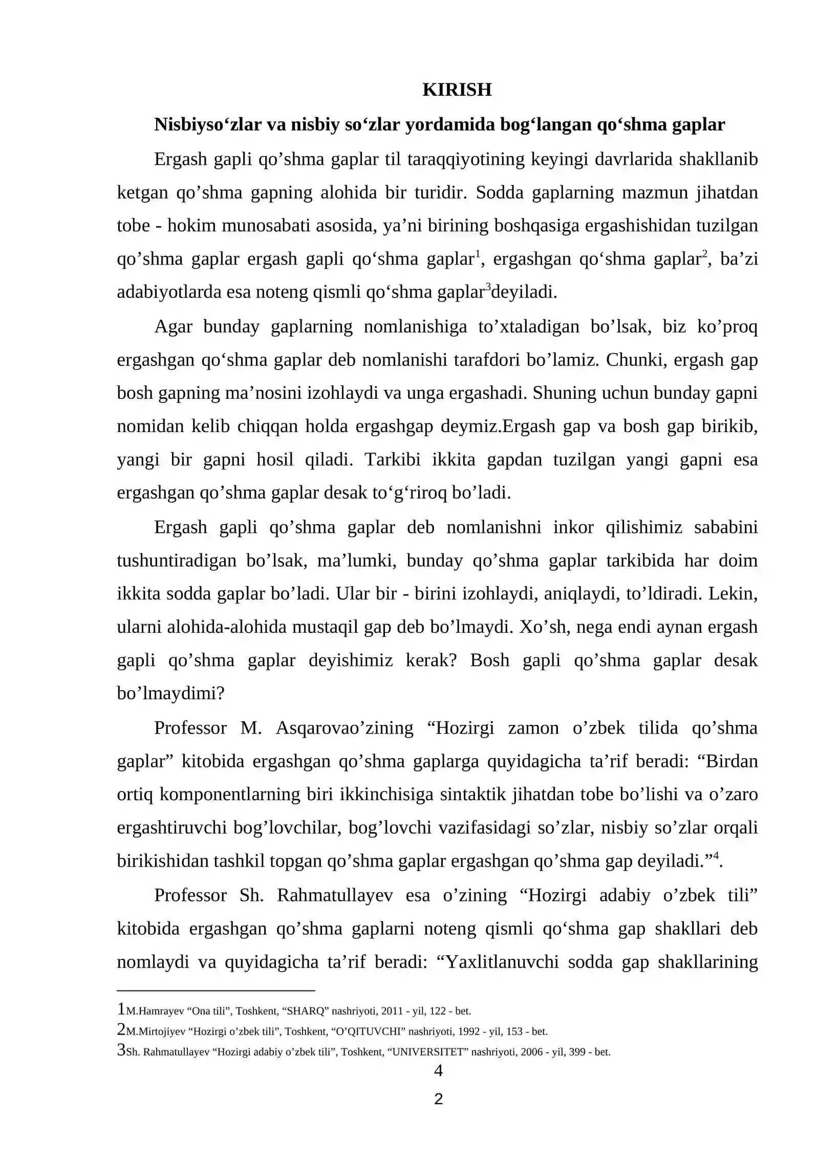 BADIIY MATNDA NISBIY SO'ZLAR VOSITASI BOG'LANGAN QO'SHMA GAPLAR 2