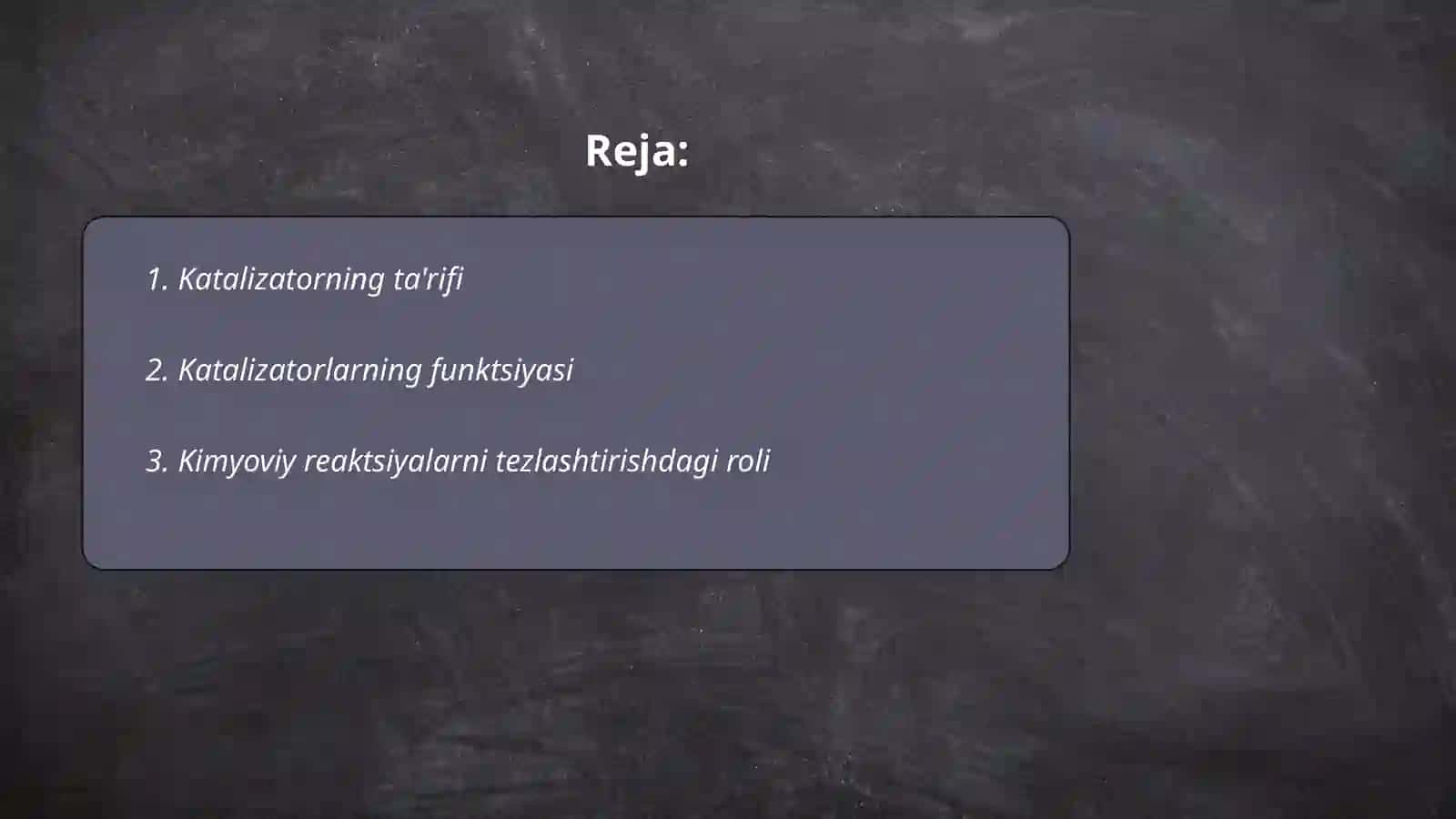 Katalizatorlar va ularning sinflanishi 2