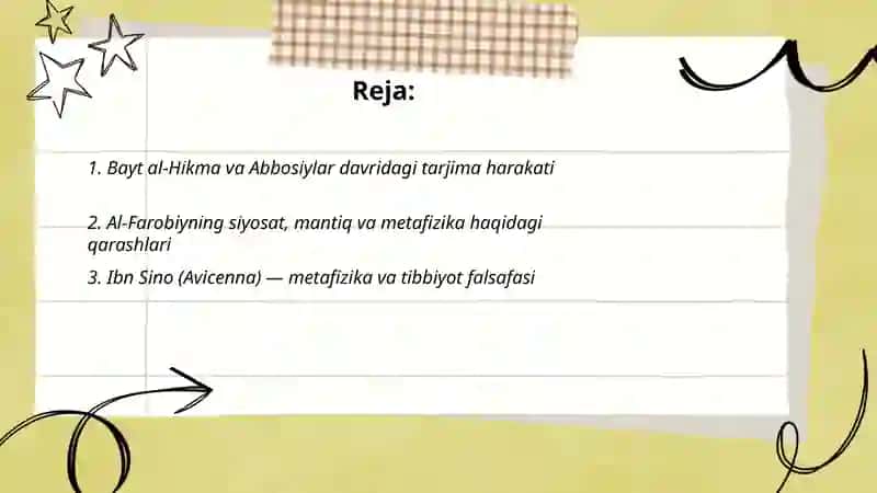 Ilk o'rta asr Sharq falsafasi va uyg'onish davri 2