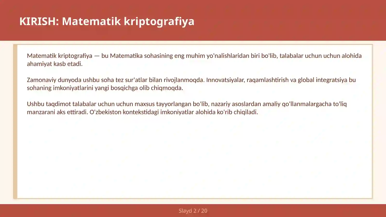 MATIMATIK KRIPTOGRAFIYA 2