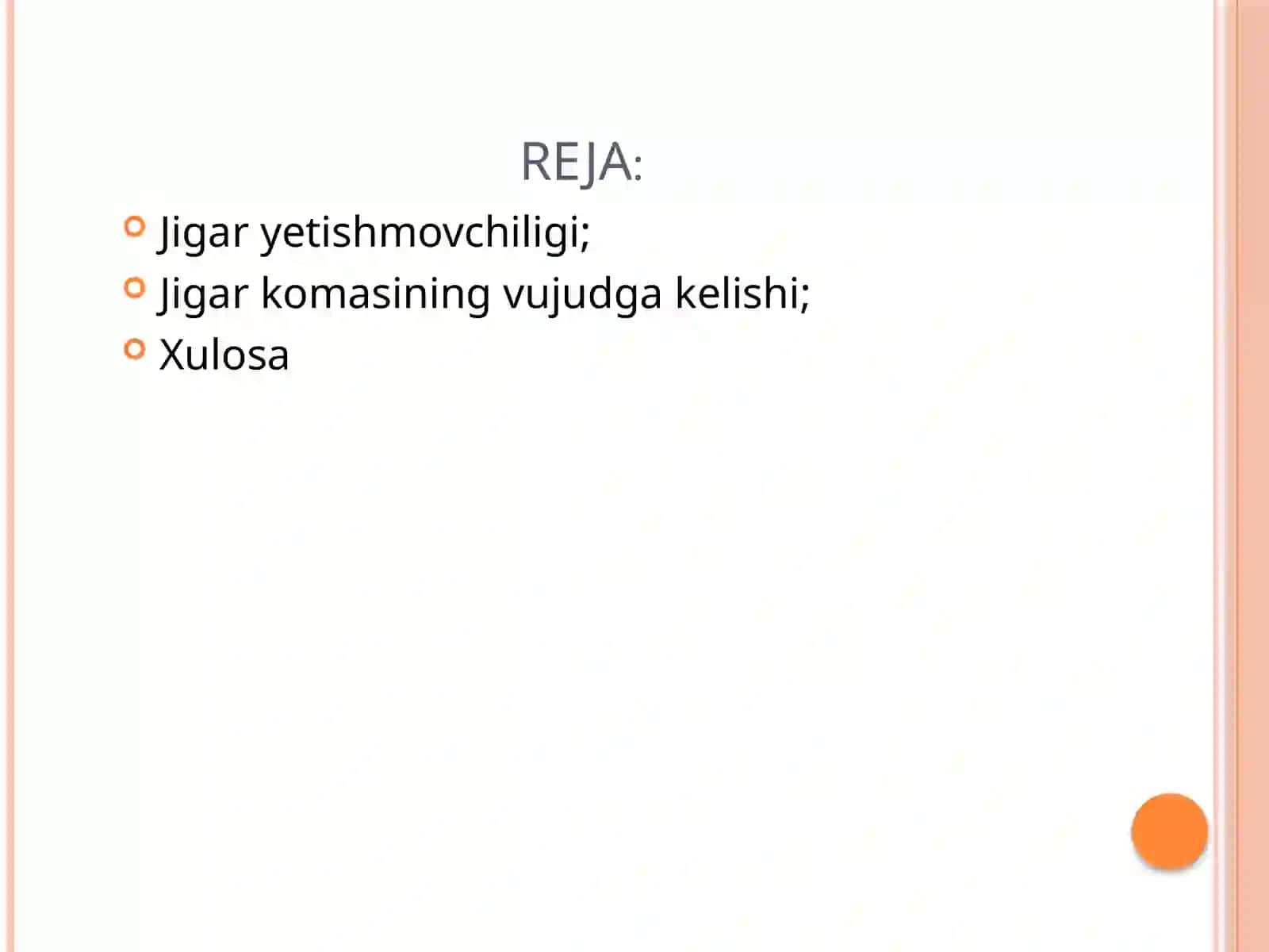 Jigar hujayralariyetishmovchiligi biokimyoviyasoslari 2