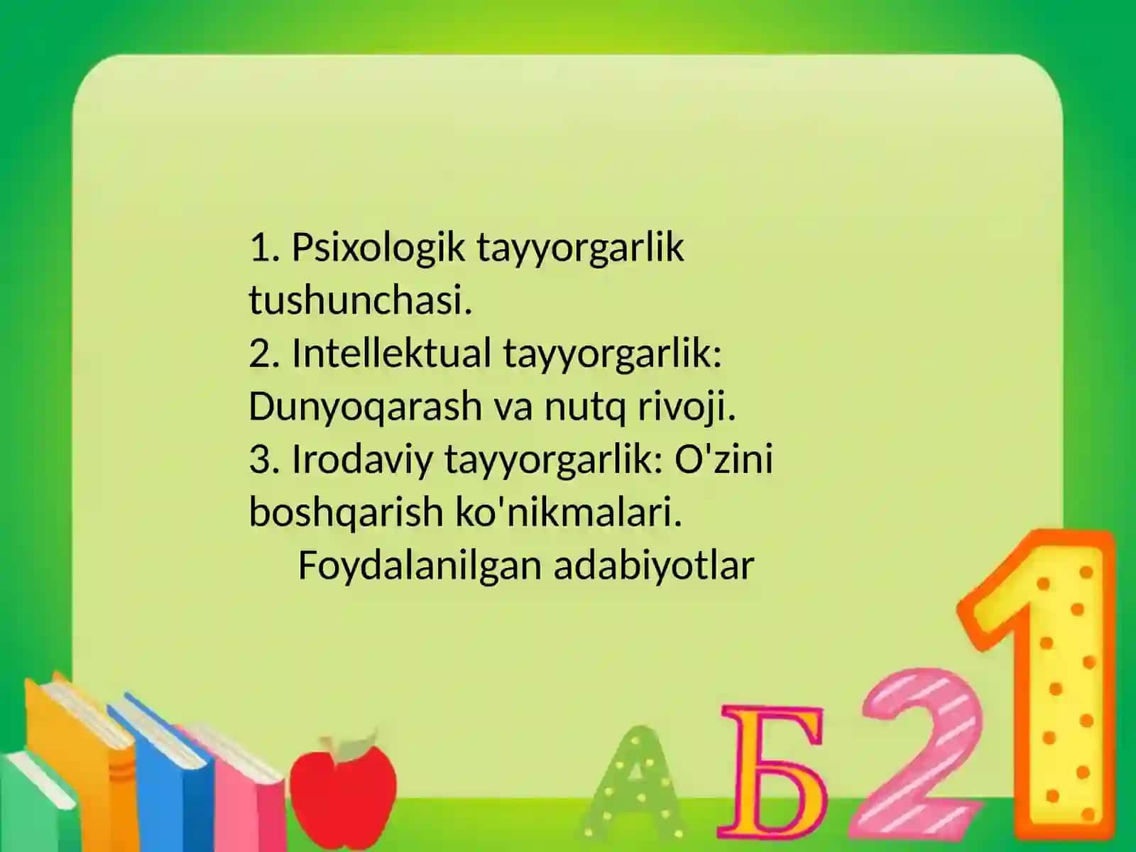 Bolalarni maktab ta'limiga tayyorlashda oila va maktabgacha ta'lim tashkilotining o'rni 2
