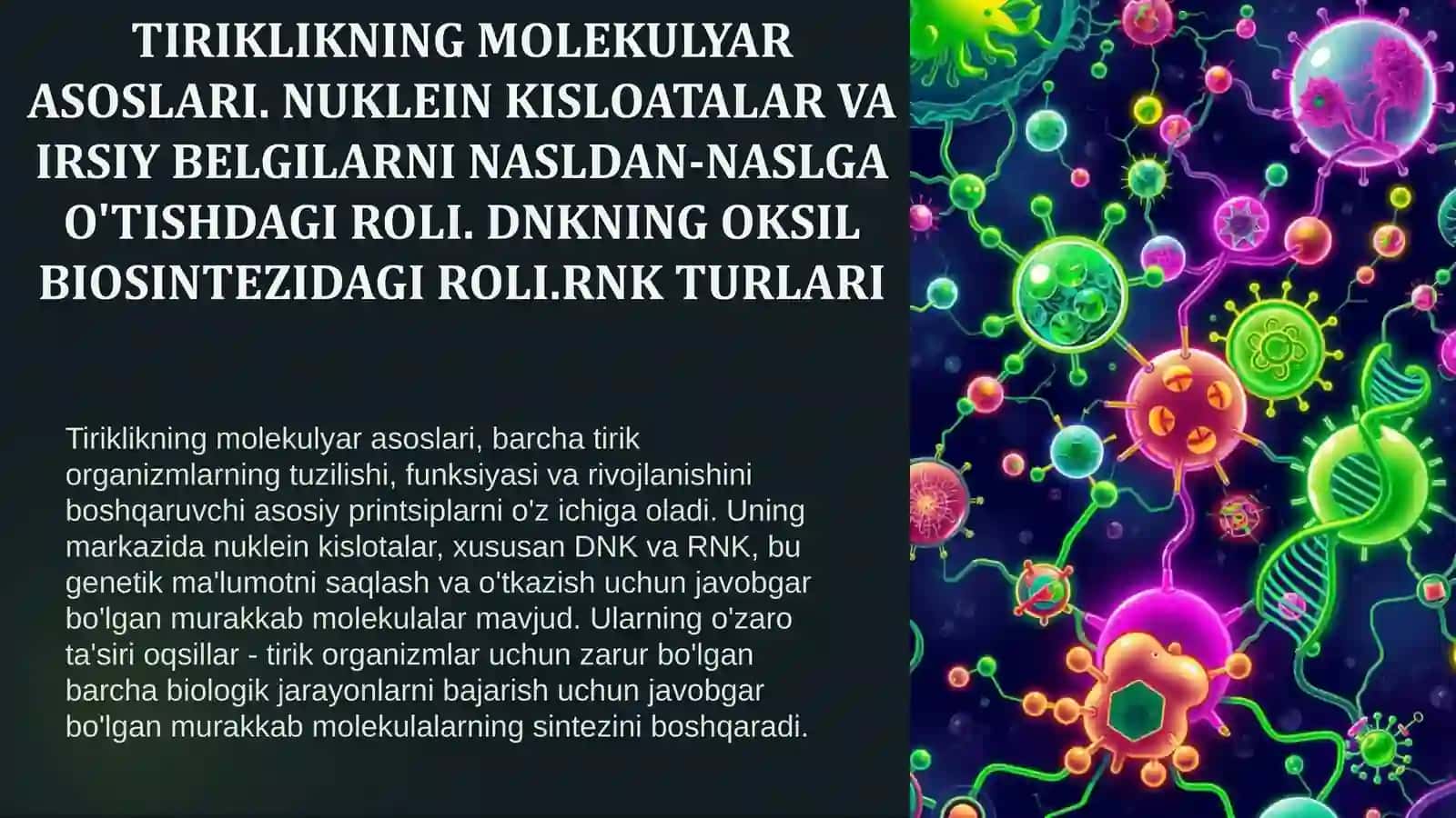 Tiriklikning molekulyar asoslari 2