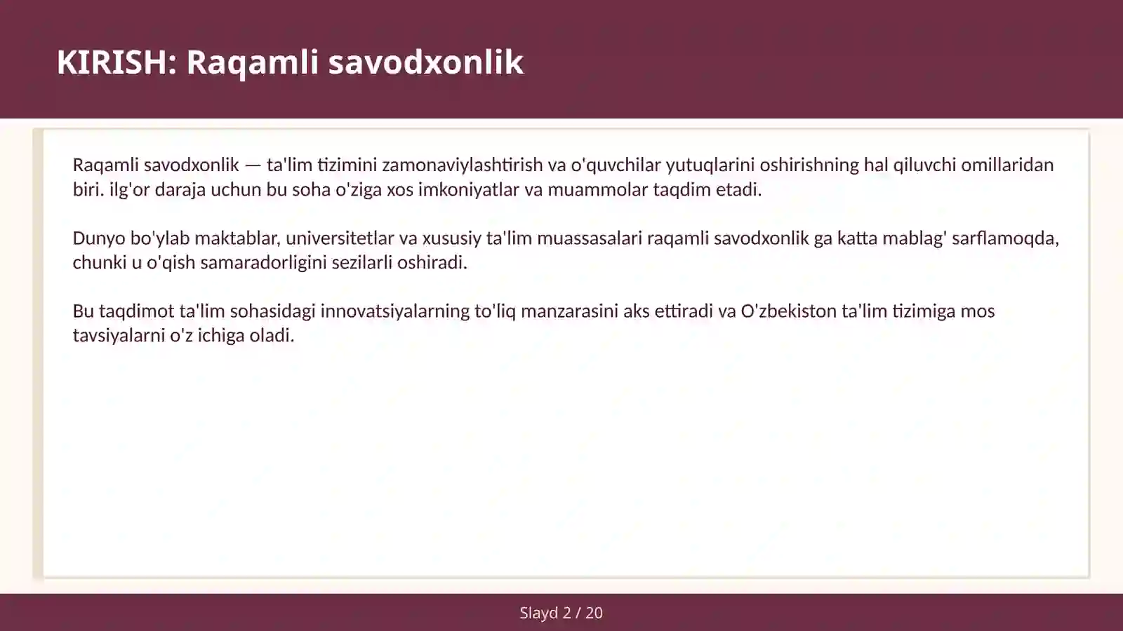 Raqamli savodxonlik 2