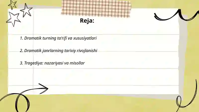Dramatik tur va uning janrlari 2