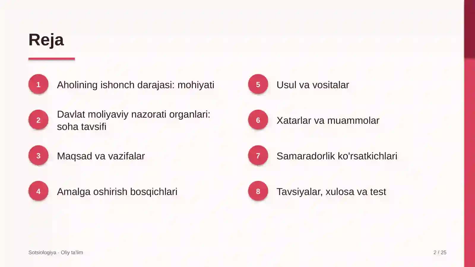 Sotsiologiya · Oliy ta'lim 2