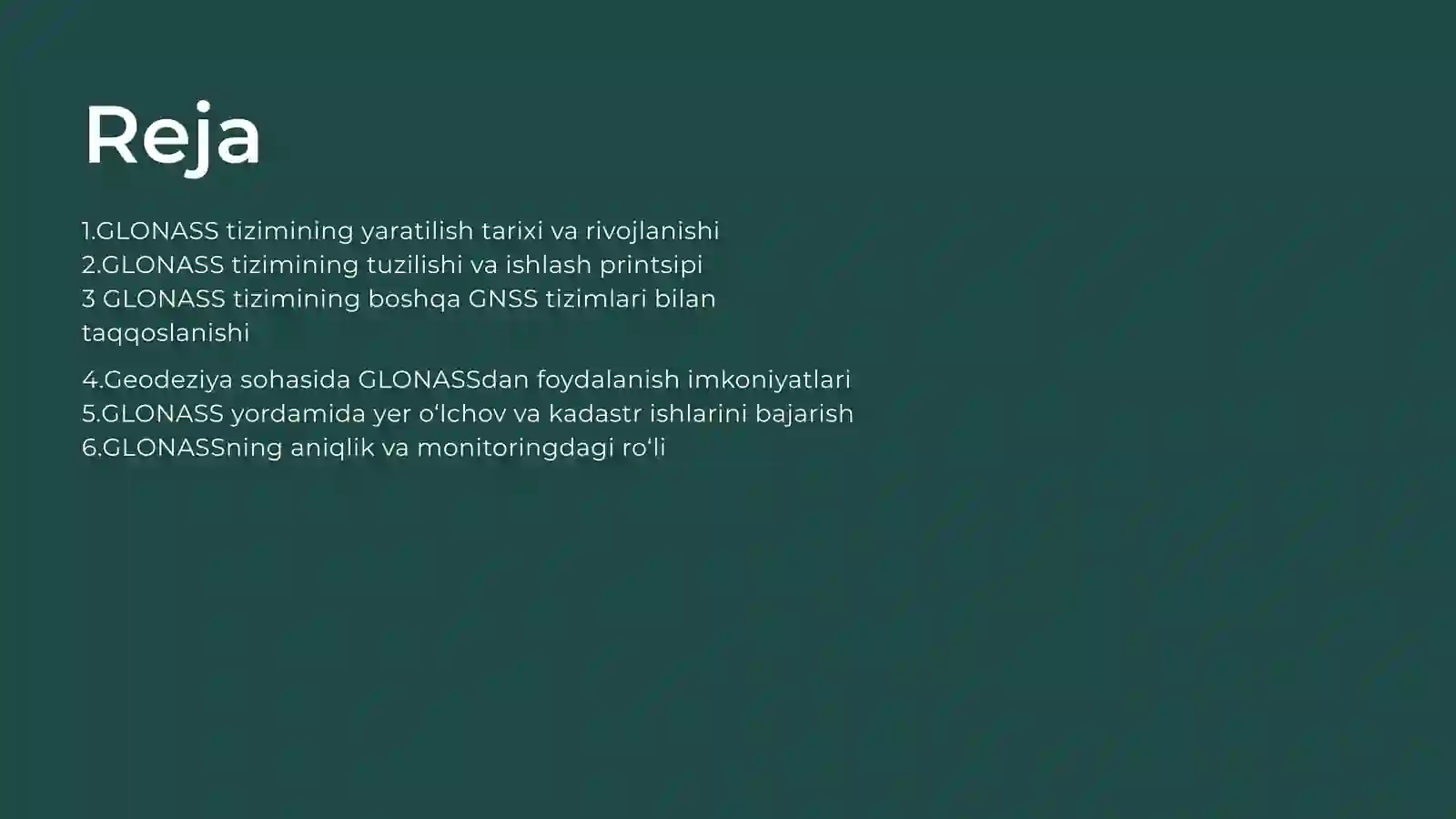 Glonnassning geodezik imkoniyatlari 2