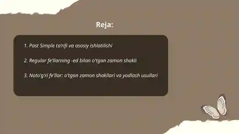 Past Simple Tense 2