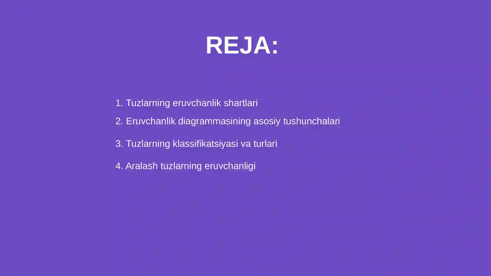 Tuzlarning eruvchanlik diagrammasi 2
